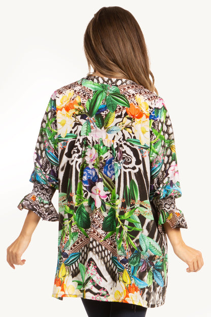 Floral Swing Tunic Blouse