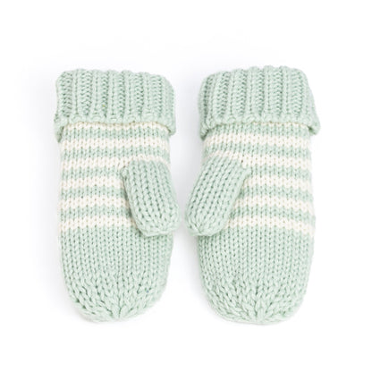 Kids' Kitty Cat Stripe Knit Mittens, Fleece Lined