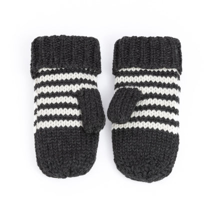 Kids' Kitty Cat Stripe Knit Mittens, Fleece Lined