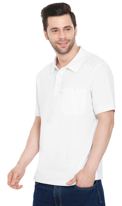 Men's Piqué Cotton-Blend Polo – Chest Pocket