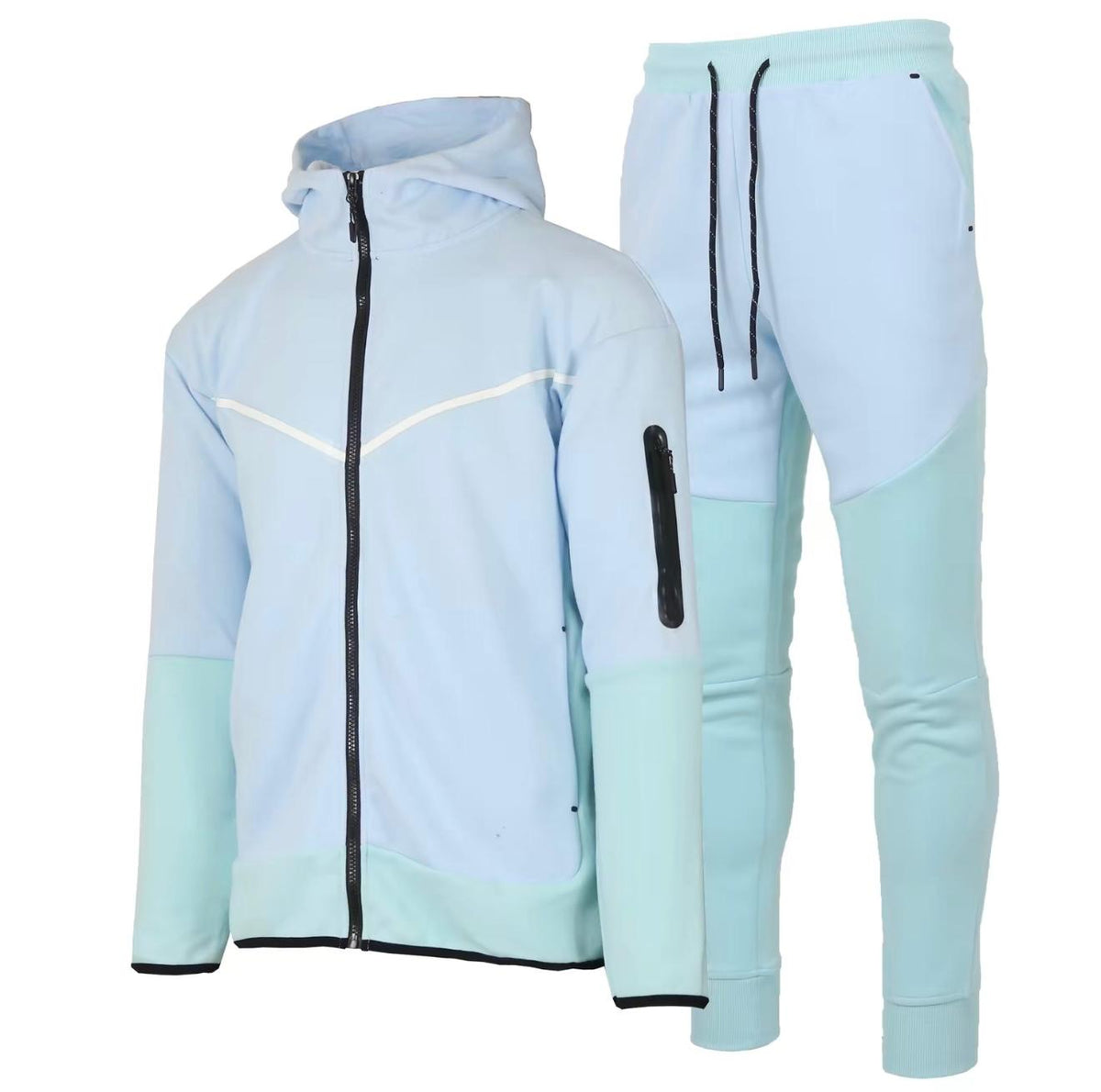 Men's Two-Tone Fleece Tracksuit – Hoodie & Joggers