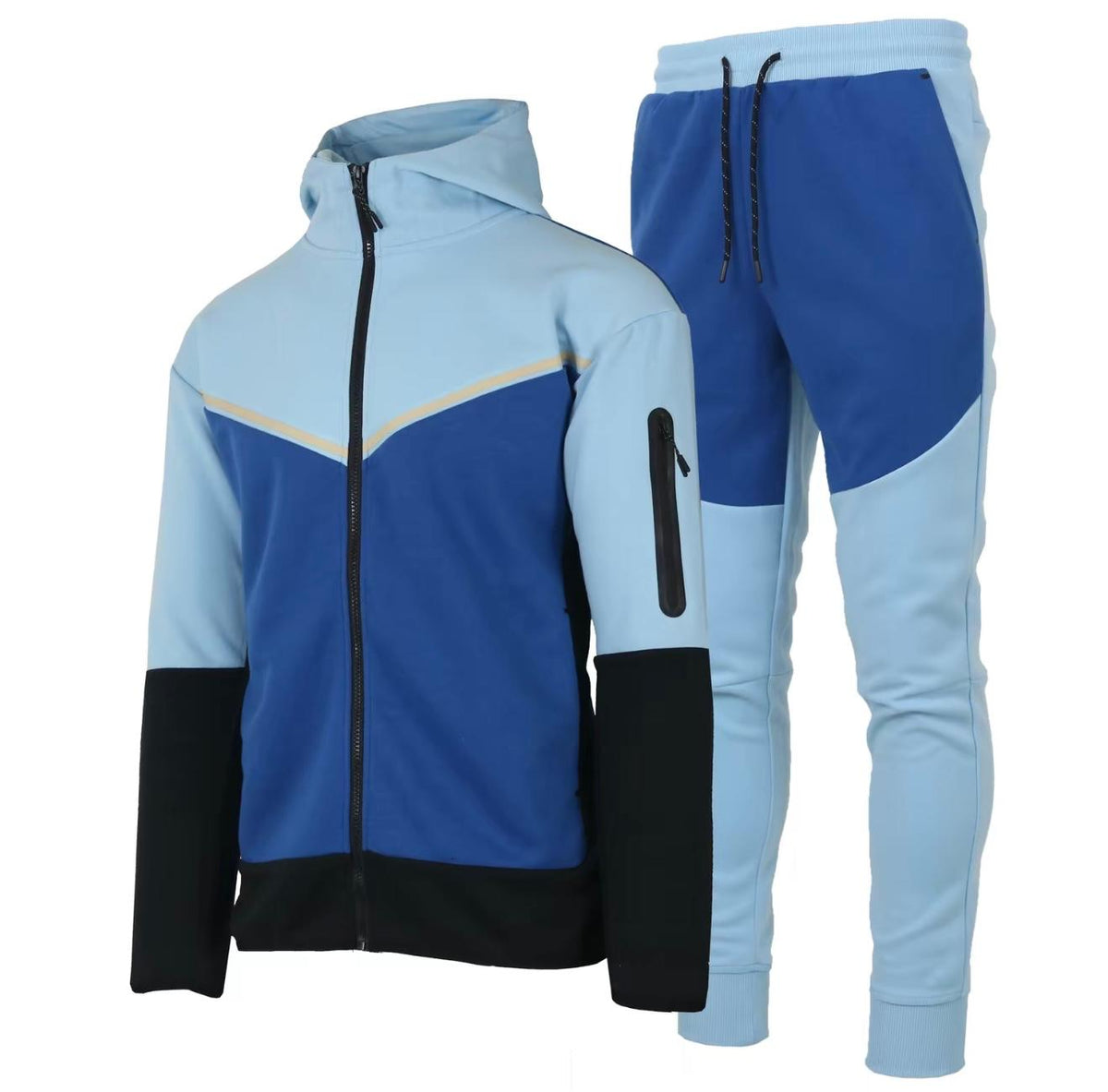 Men's Two-Tone Fleece Tracksuit – Hoodie & Joggers