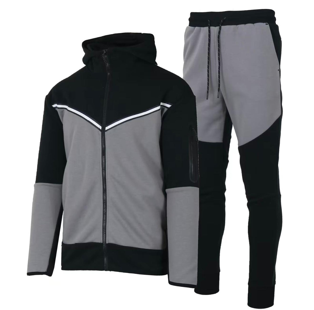 Men's Two-Tone Fleece Tracksuit – Hoodie & Joggers