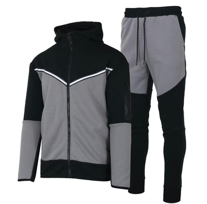 Men's Two-Tone Fleece Tracksuit – Hoodie & Joggers
