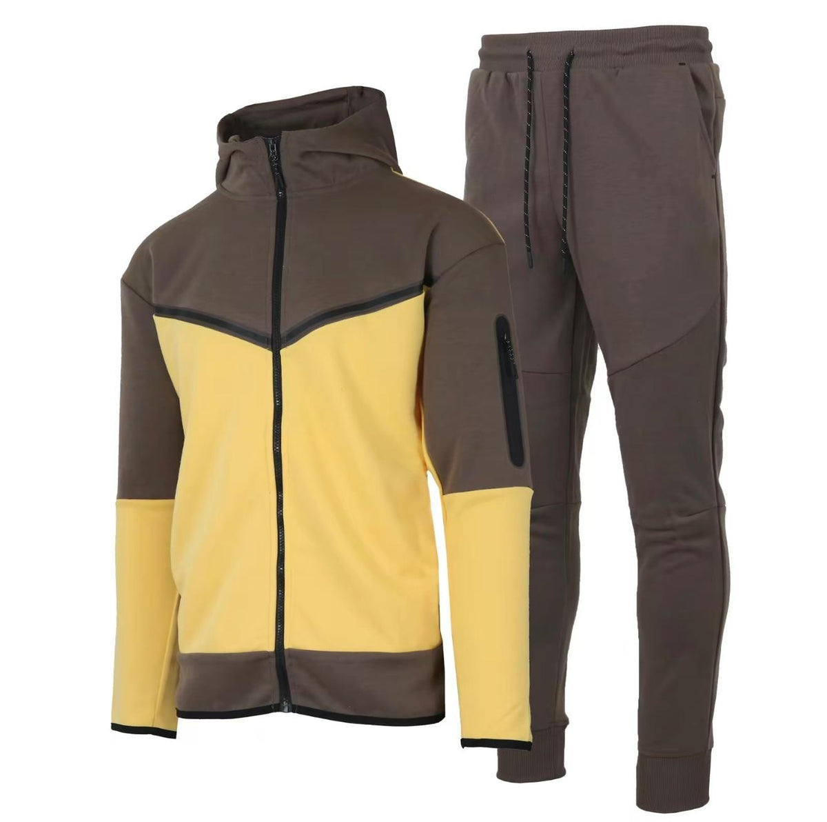 Men's Two-Tone Fleece Tracksuit – Hoodie & Joggers