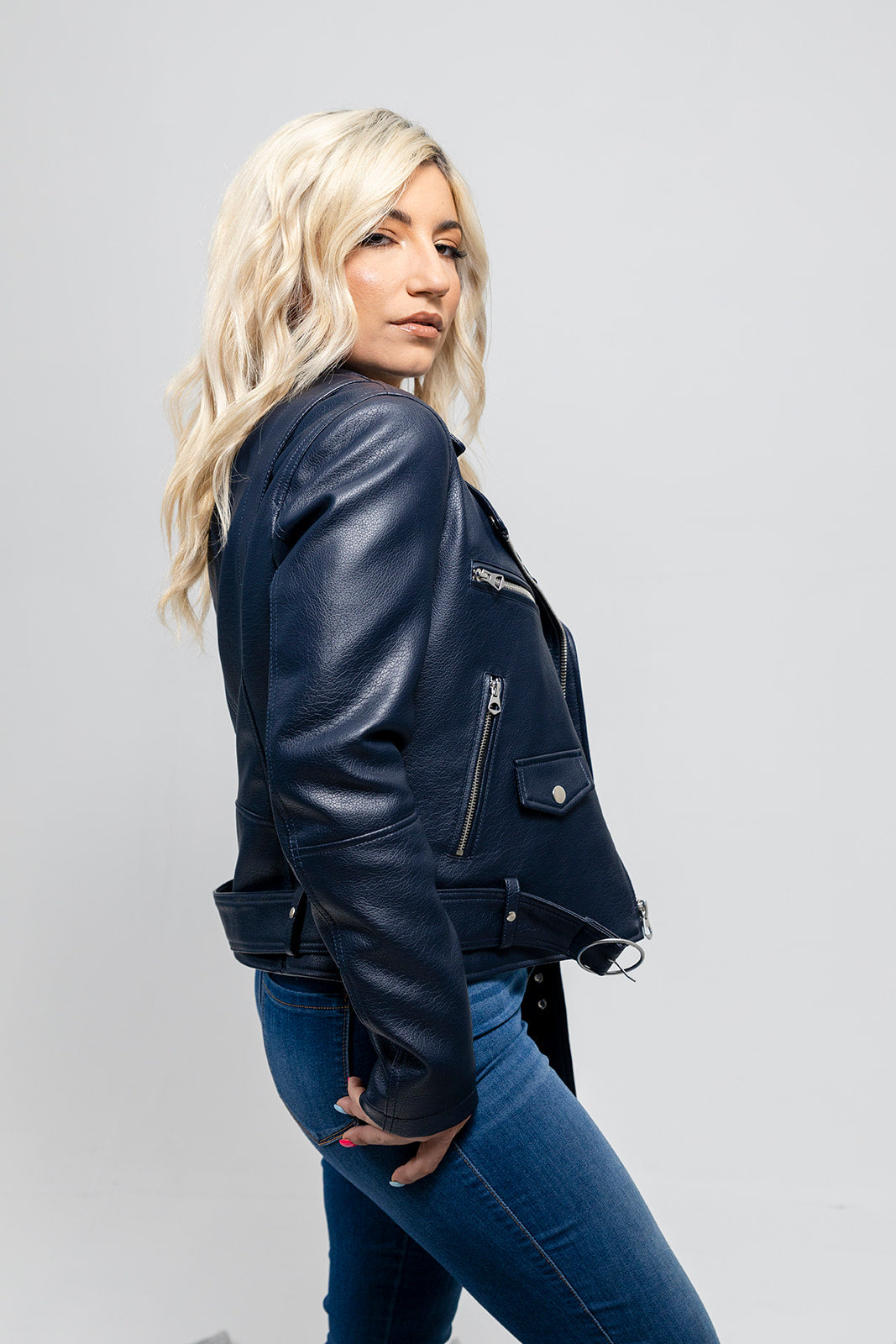 Women's Remy Faux Leather Moto Jacket