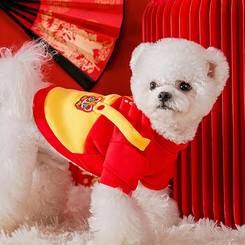 Knit Hooded Dog Sweater Coat – Red