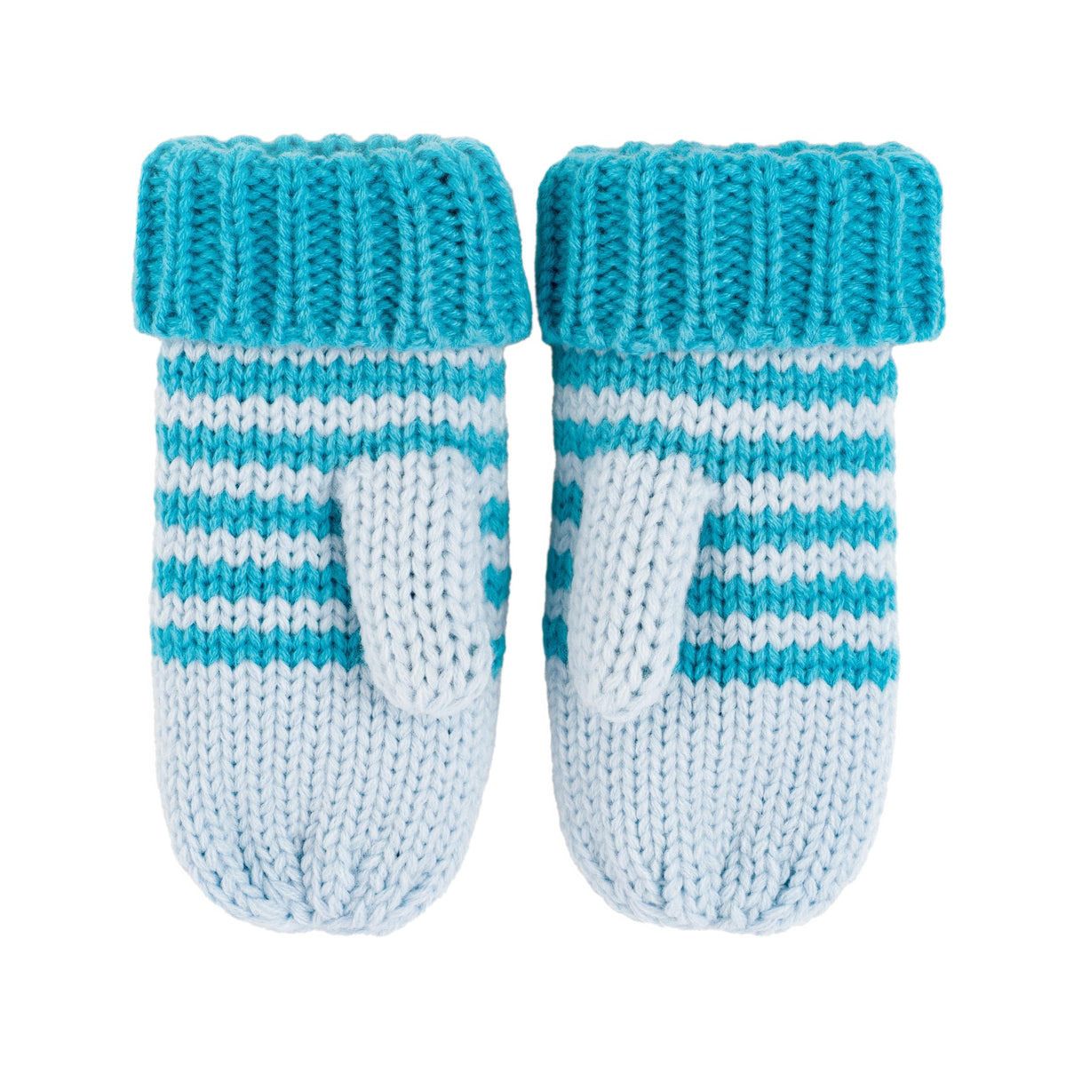 Kids' Kitty Cat Stripe Knit Mittens, Fleece Lined