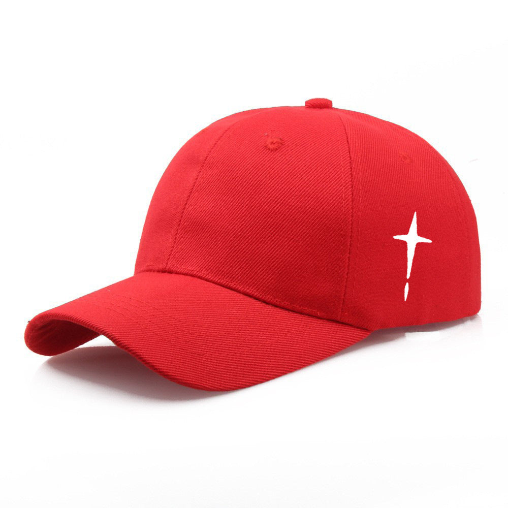 Men's Cross Print Cotton Baseball Cap