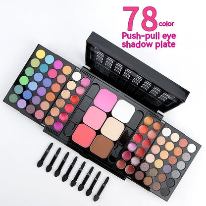 78-Color Makeup Set with Eyeshadow, Lip Gloss and Blush