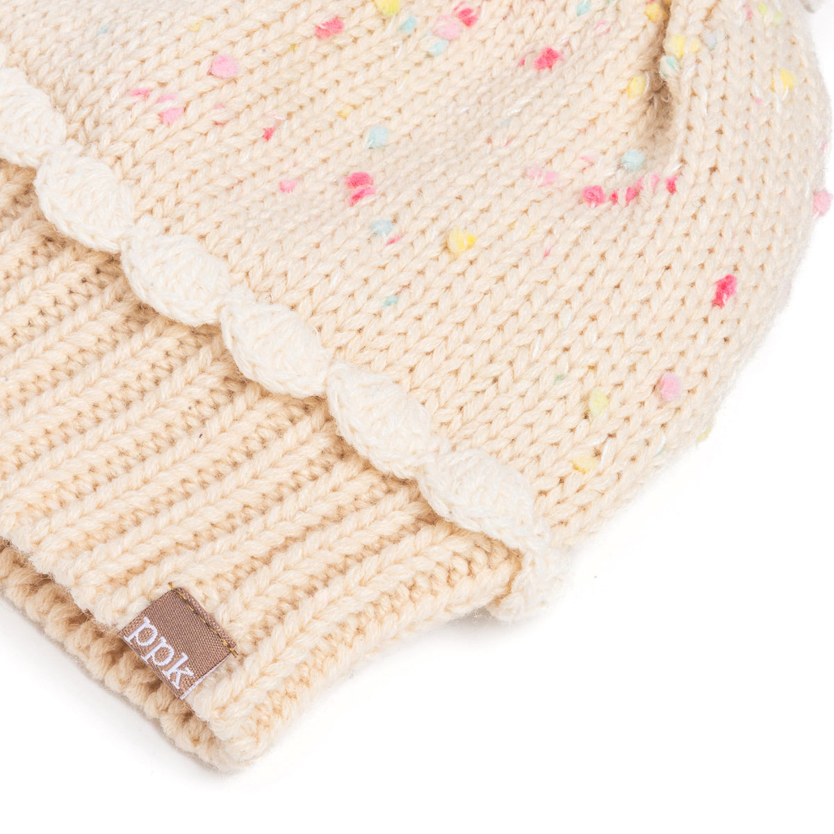 Cupcake Knit Beanie for Kids, Fleece Lined
