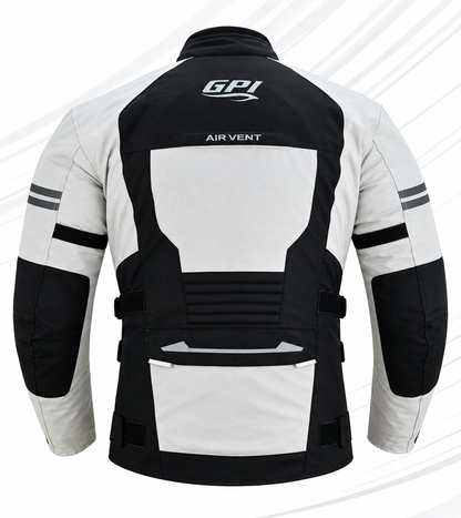 Men's Waterproof Motorcycle Jacket – Beach/Black, 7 Pockets