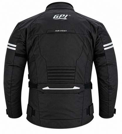 Men's All-Season Waterproof Motorcycle Jacket with Removable Armor – Full Black