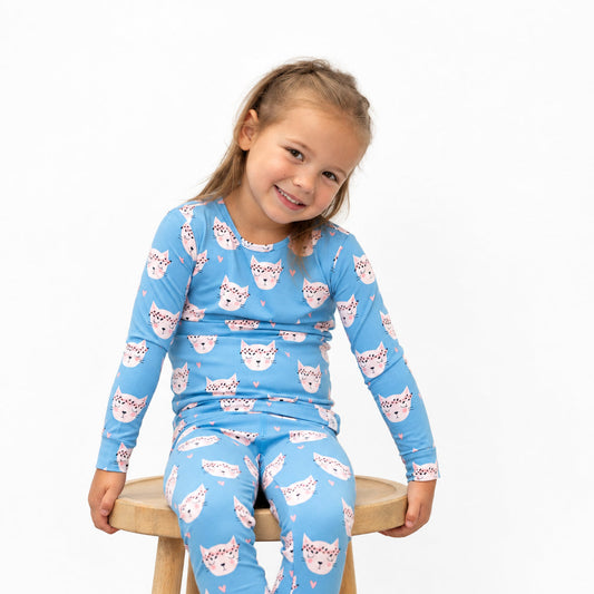 Pretty Pink Cat Pajama Set