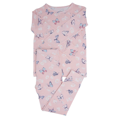 Pink Butterfly Daisy Pajama Set