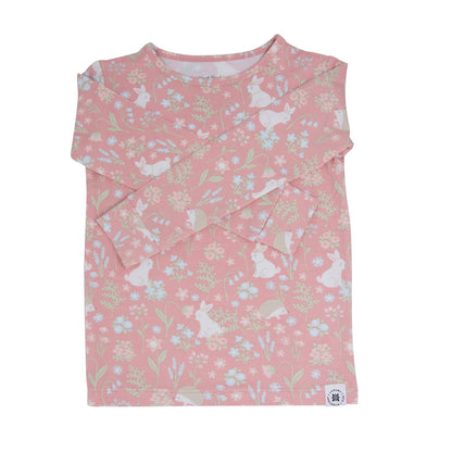 Kids' Bamboo Pajama Set – Pink Bunny Floral