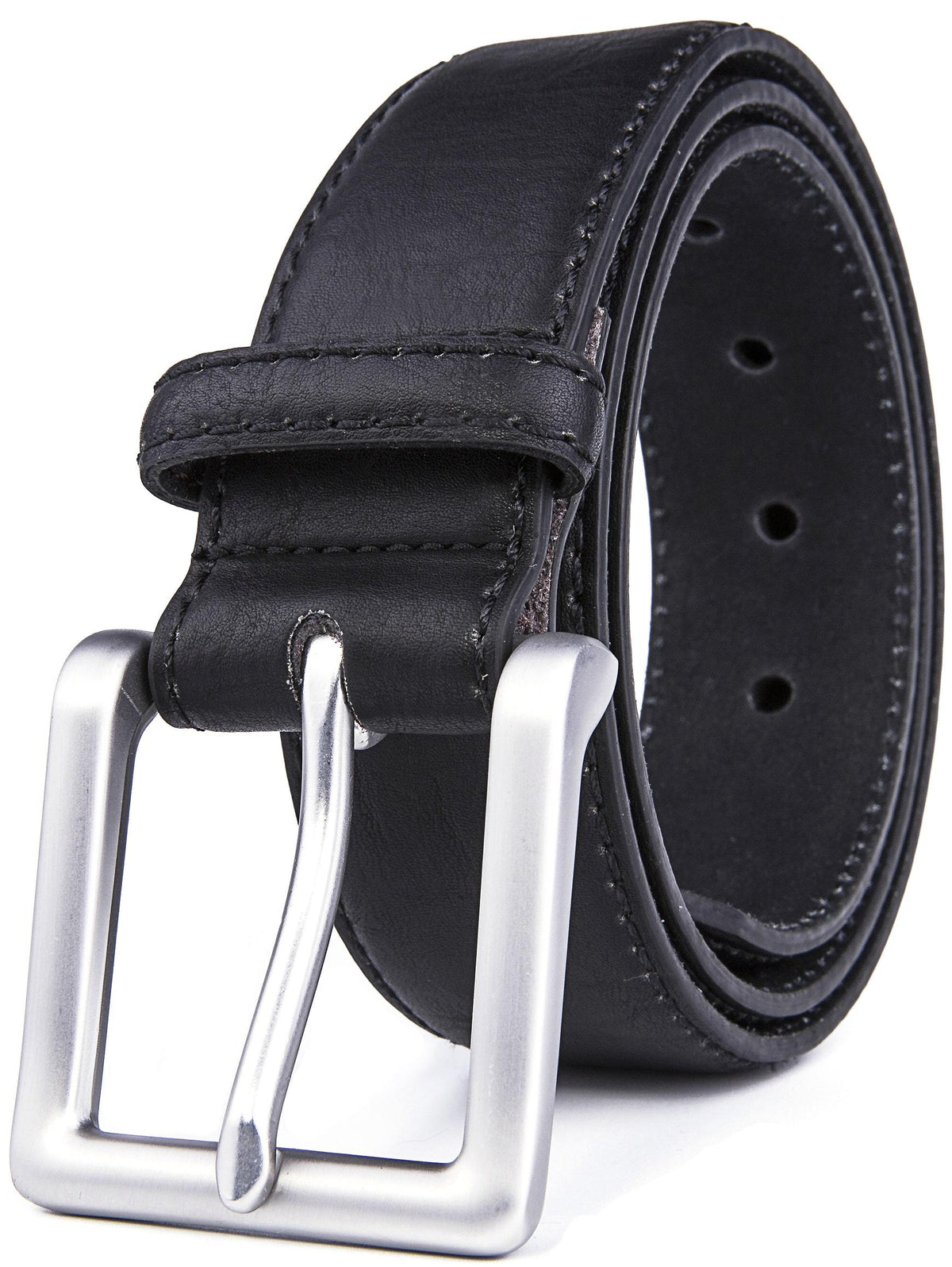Bonded Leather Belt – Nickel Buckle (1.4 in)