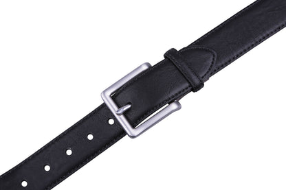 Bonded Leather Belt – Nickel Buckle (1.4 in)