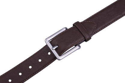 Bonded Leather Belt – Nickel Buckle (1.4 in)
