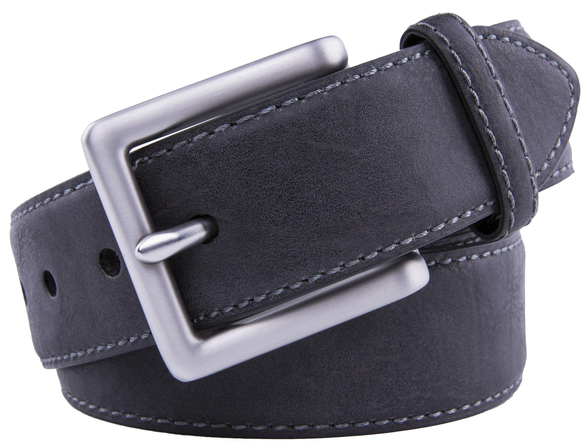 Bonded Leather Belt – Nickel Buckle (1.4 in)