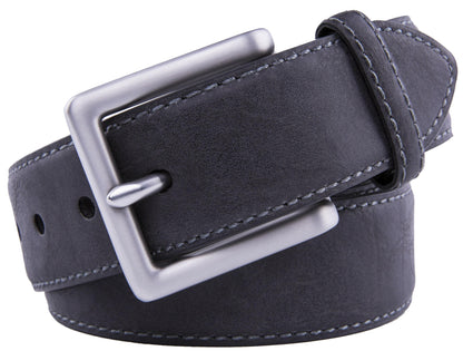 Bonded Leather Belt – Nickel Buckle (1.4 in)
