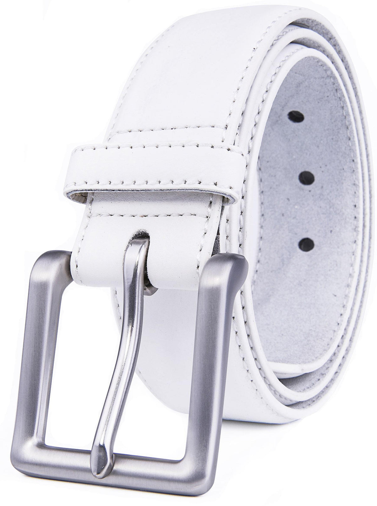 Bonded Leather Belt – Nickel Buckle (1.4 in)