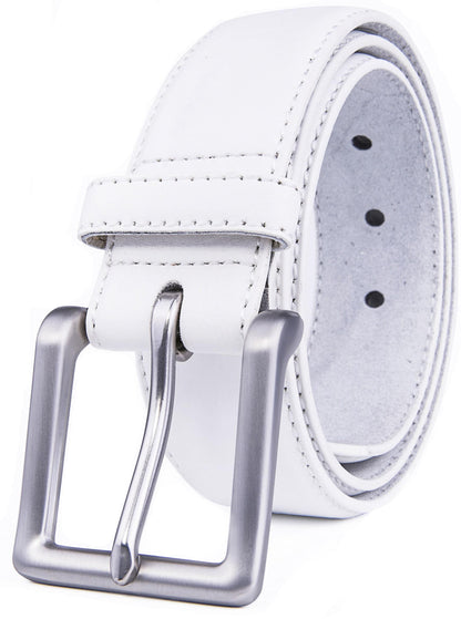 Bonded Leather Belt – Nickel Buckle (1.4 in)