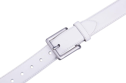 Bonded Leather Belt – Nickel Buckle (1.4 in)