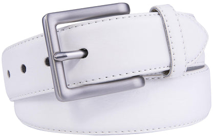 Bonded Leather Belt – Nickel Buckle (1.4 in)