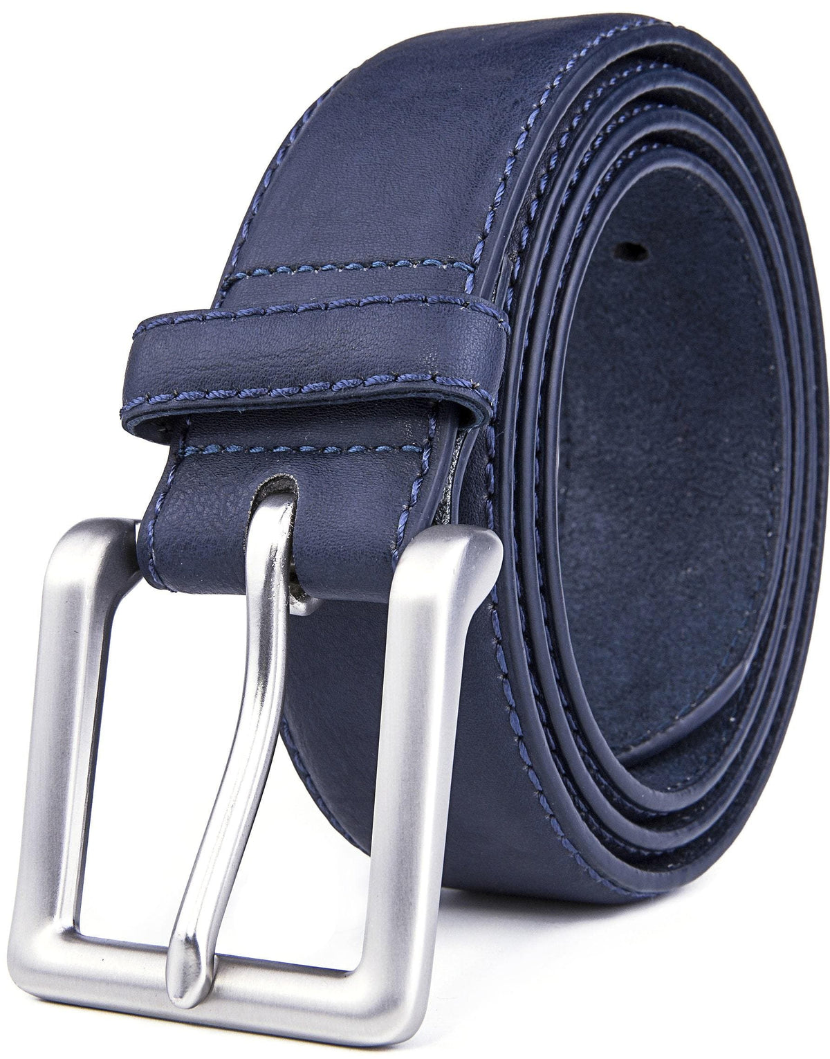 Bonded Leather Belt – Nickel Buckle (1.4 in)