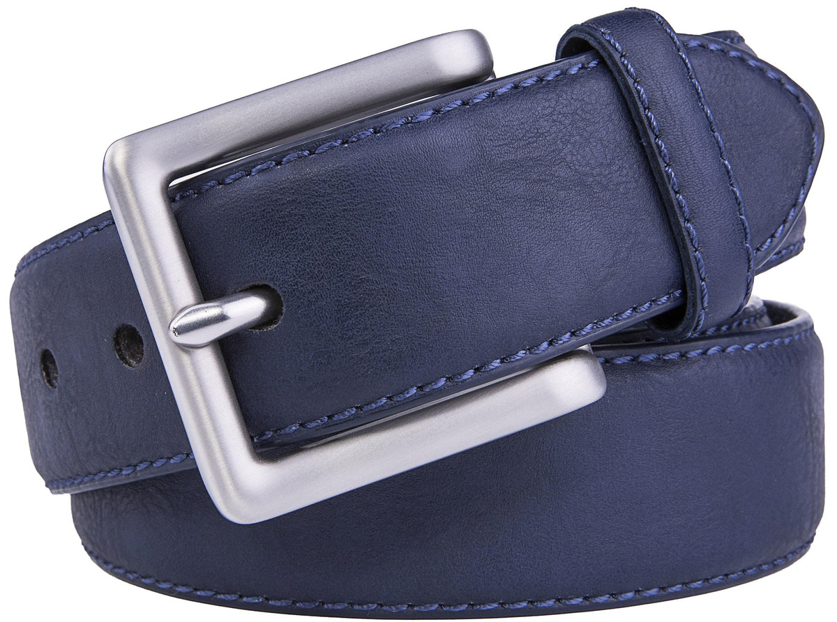 Bonded Leather Belt – Nickel Buckle (1.4 in)