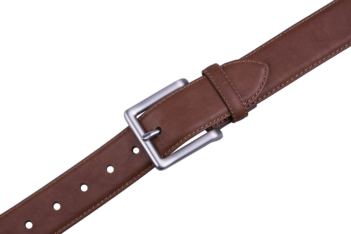Bonded Leather Belt – Nickel Buckle (1.4 in)