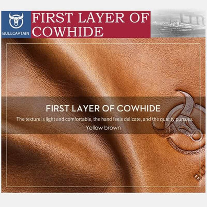 Men's Genuine Leather RFID Blocking Wallet, Vintage Finish