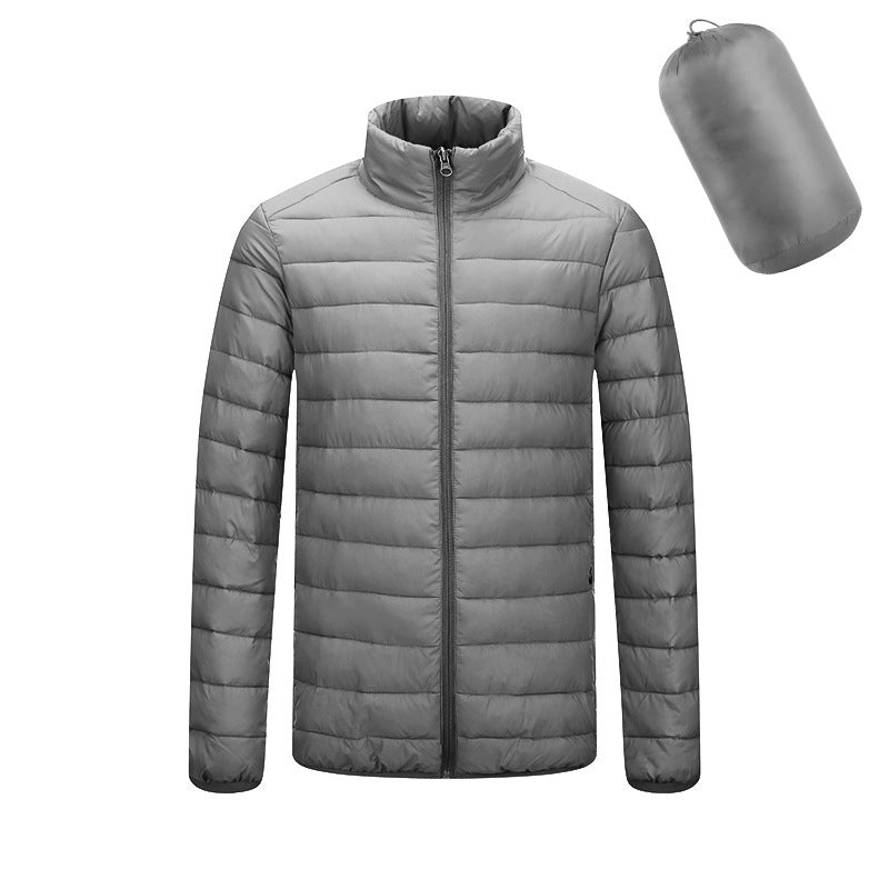 Men's Lightweight Zip Jacket, Hooded or Stand Collar