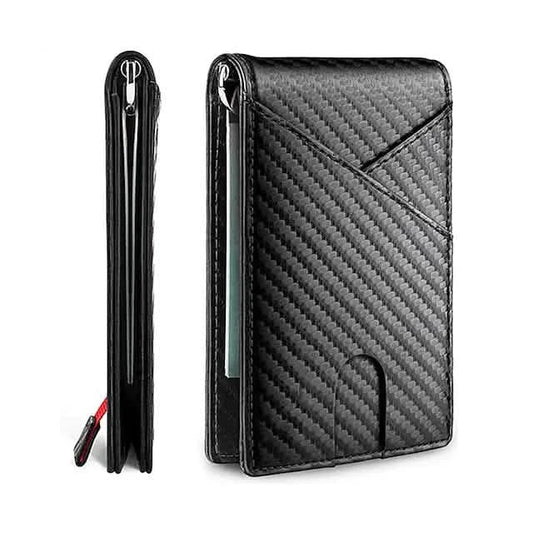 Men's Carbon Fiber RFID Bifold Wallet