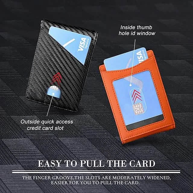 Men's Carbon Fiber RFID Bifold Wallet