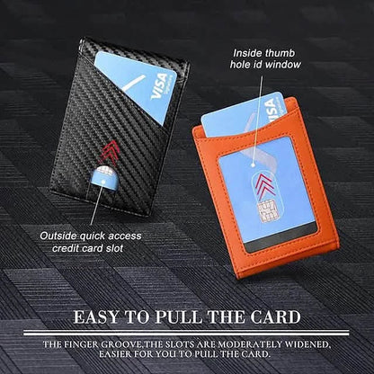 Men's Carbon Fiber RFID Bifold Wallet