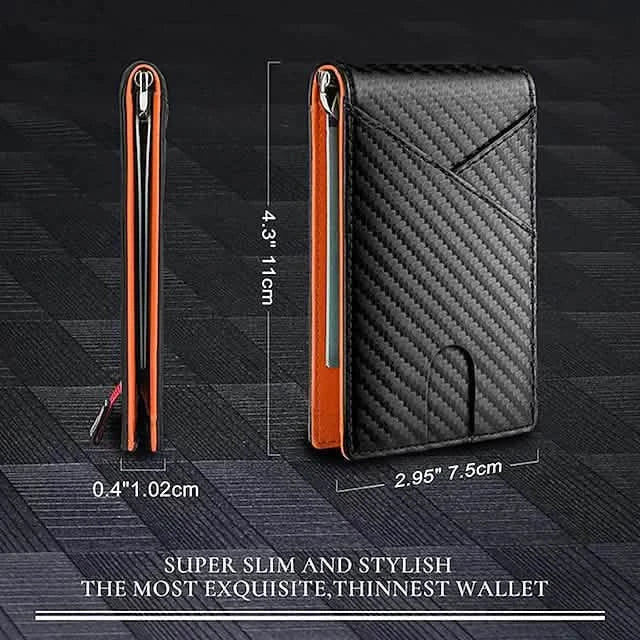 Men's Carbon Fiber RFID Bifold Wallet