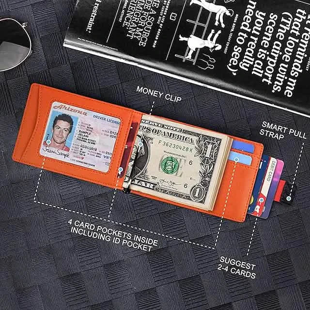 Men's Carbon Fiber RFID Bifold Wallet