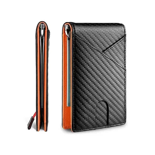 Men's Carbon Fiber RFID Bifold Wallet