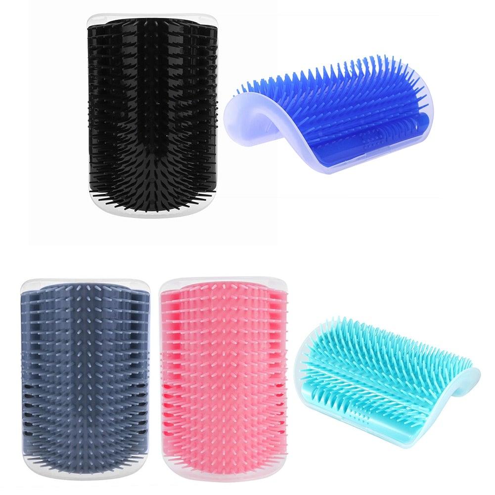 Cat Corner Scratcher and Self-Grooming Brush