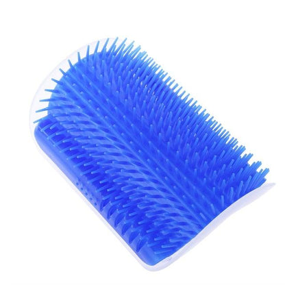 Cat Corner Scratcher and Self-Grooming Brush