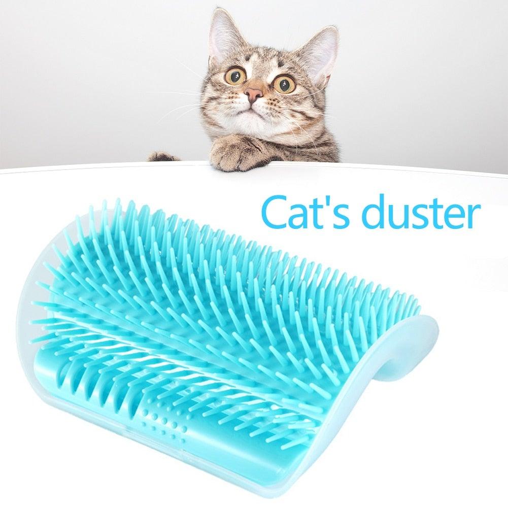 Cat Corner Scratcher and Self-Grooming Brush