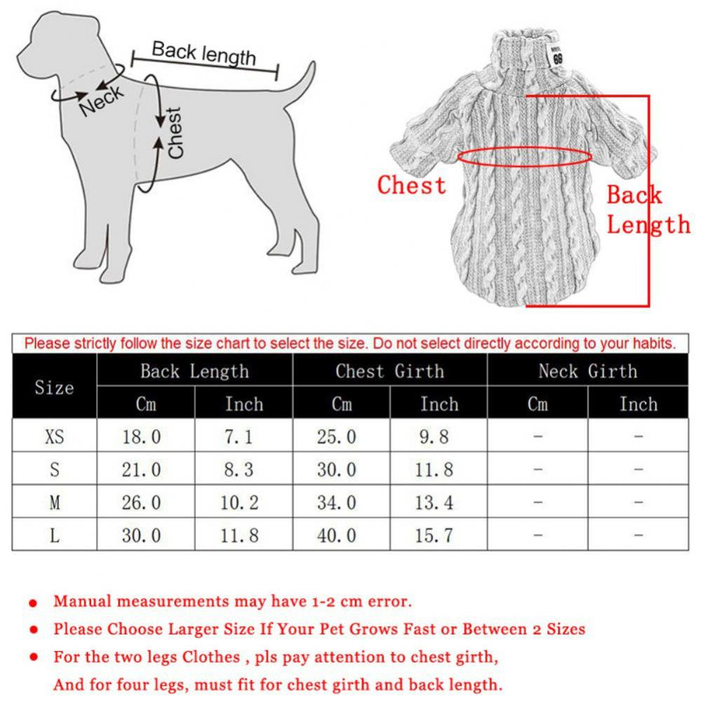 Knit Turtleneck Sweater for Small Dogs & Cats