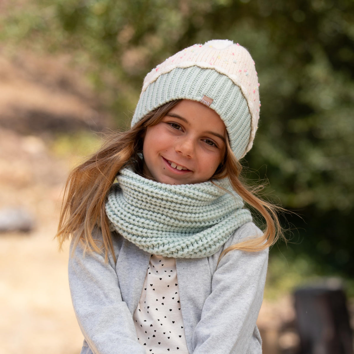 Cupcake Knit Beanie for Kids, Fleece Lined
