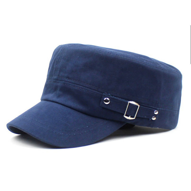 Men's Cotton Flat-Brim Baseball Cap