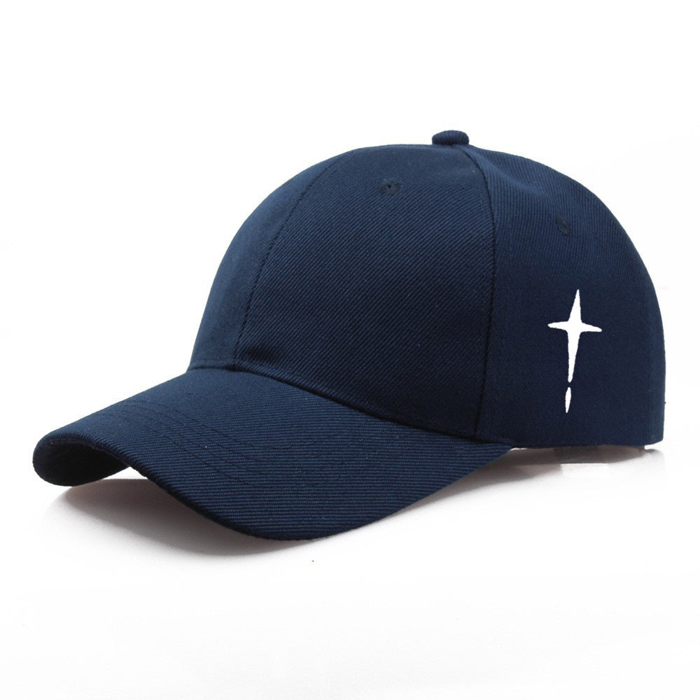 Men's Cross Print Cotton Baseball Cap