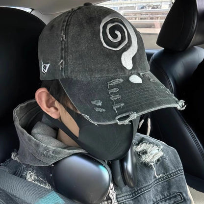 Men's Washed Distressed Baseball Cap