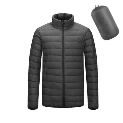 Men's Lightweight Zip Jacket, Hooded or Stand Collar