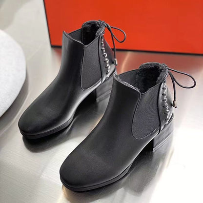 Women's Velvet Warm Martin Booties